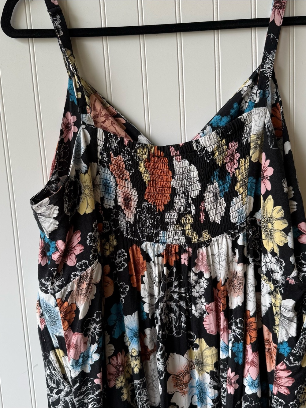 Torrid Black Floral Tiered Spaghetti Strap Dress size 3 - Picture 8 of 11